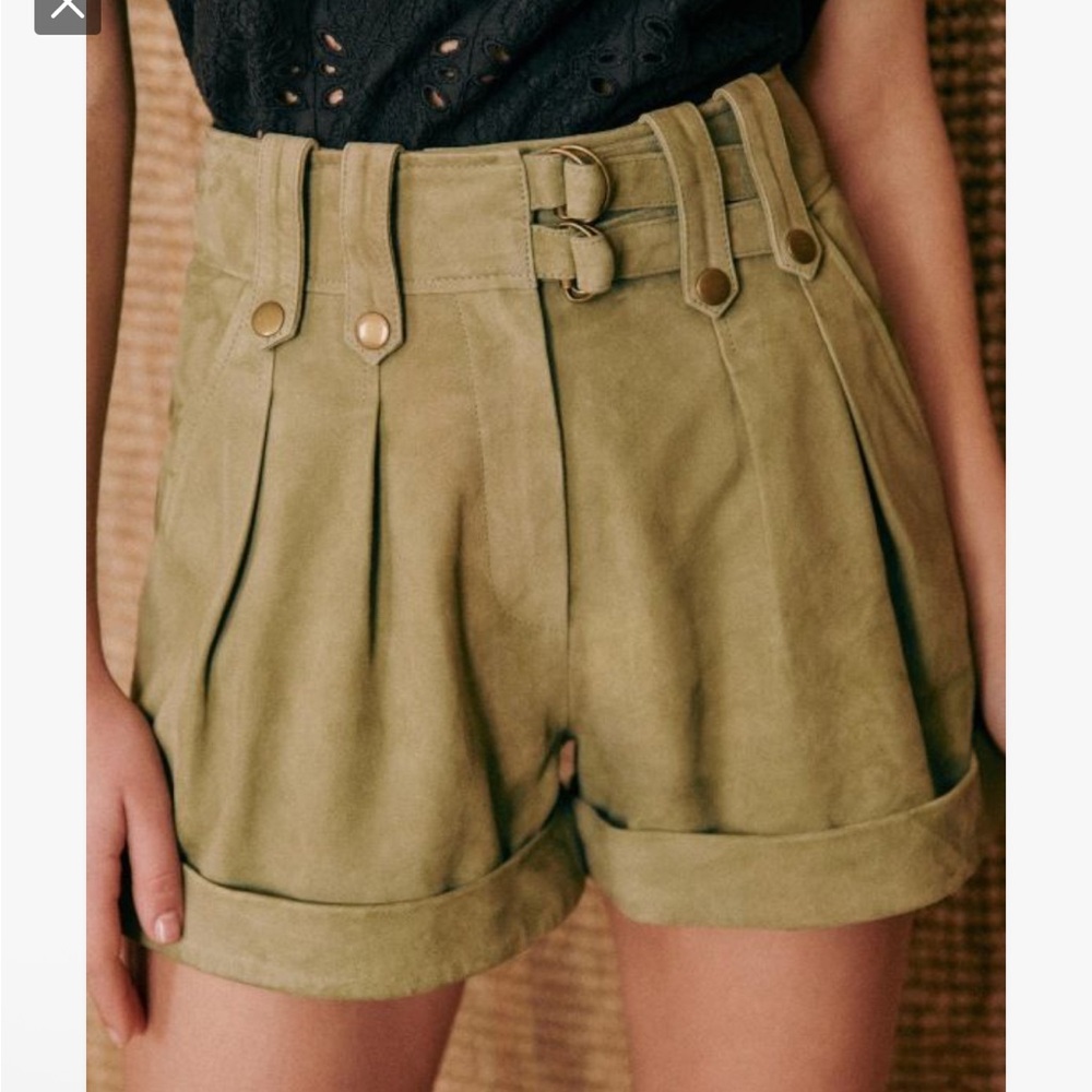 Sezane Robin Shorts Kaki. - Size 40